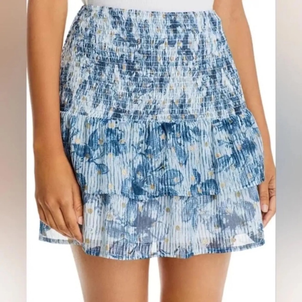Blue and White Pattern Skirt from Aqua